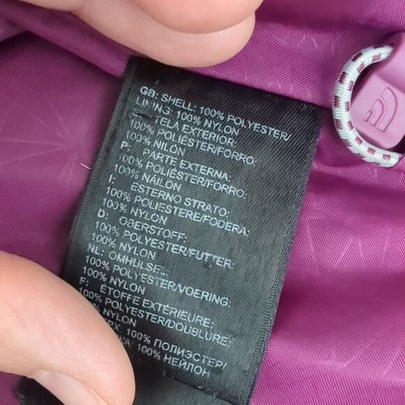 The North Face Parka Snow Shell Rain Jacket Womens Small Purple Hooded - Picture 7 of 11